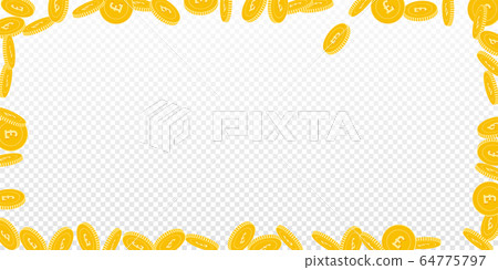 British pound coins falling. Scattered bi GBP coin British pound coins falling. Scattered bi GBP coin 64775797