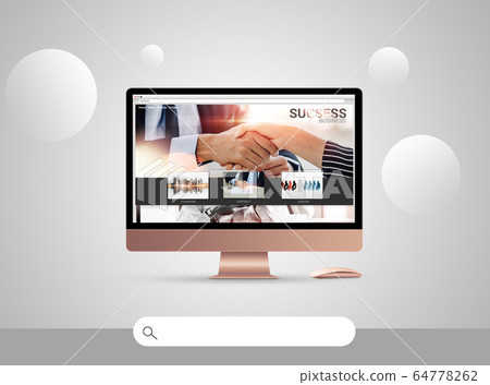 Web Browser Design Business Concept And Desktop Stock Illustration