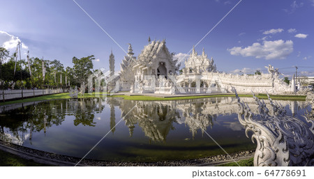 Panoramic white temple 64778691