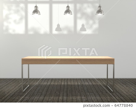 Wooden pedestal for display,Blank product stand in Empty room with lamps and window shadow, Tree shadow on the wall .3D rendering. Wooden pedestal for display,Blank product stand in Empty room with lamps and window shadow, Tree shadow on the wall .3D rendering. 64778840