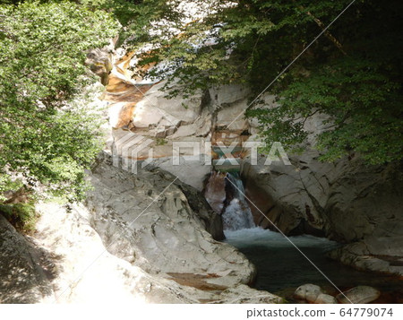 Scenery of the Takigawa River that continues from Sasano Falls Scenery of the Takigawa River that continues from Sasano Falls 64779074