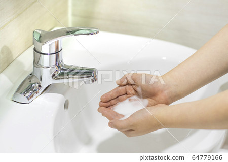 Child washing hands Child washing hands 64779166