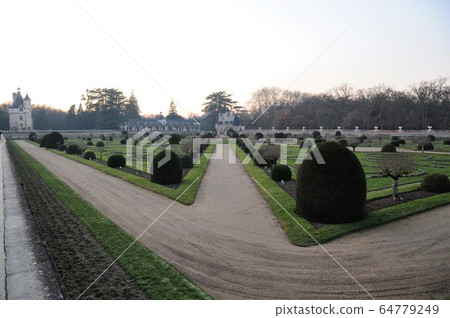 France, Loire region, Chenonceau castle, garden of Diane France, Loire region, Chenonceau castle, garden of Diane 64779249