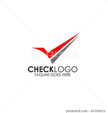 Cross Check Icon Logo Design Vector Template Stock Illustration