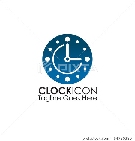 Clock icon logo design vector template-插圖素材 [64780389] - PIXTA圖庫