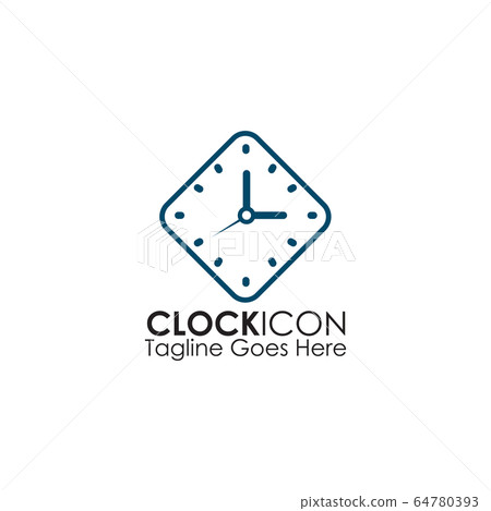 Clock icon logo design vector template-插圖素材 [64780393] - PIXTA圖庫