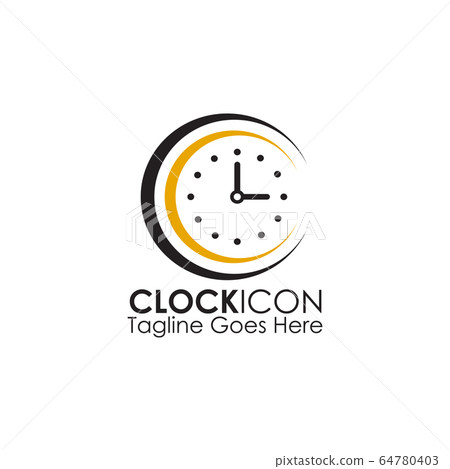 Clock icon logo design vector template - Stock Illustration [64780403 ...
