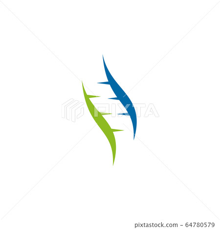DNA Molecule logo design vector template 64780579