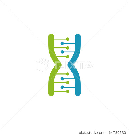 DNA Molecule logo design vector template - Stock Illustration [64780580 ...