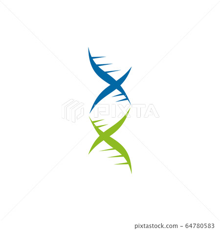 DNA Molecule logo design vector template 64780583