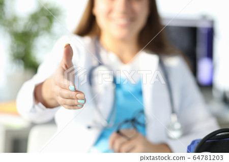 Young medical worker in office Young medical worker in office 64781203