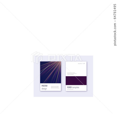 Minimalistic cover design template set. Violet abs Minimalistic cover design template set. Violet abs 64781495