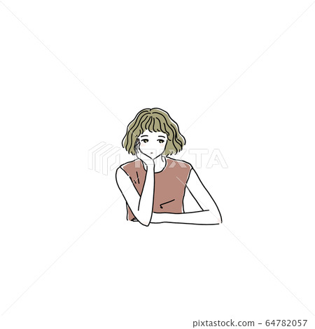 一位女士臉頰貼 一位女士臉頰貼 64782057