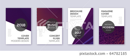 Modern brochure design template set. Violet abstra Modern brochure design template set. Violet abstra 64782185