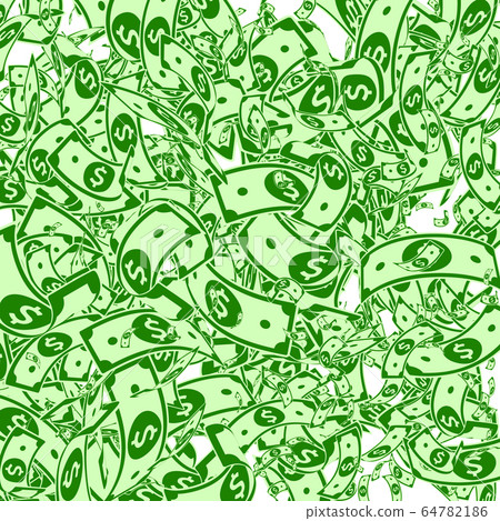 American dollar notes falling. Messy USD bills on American dollar notes falling. Messy USD bills on 64782186