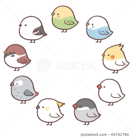 Bird frame round 64782760