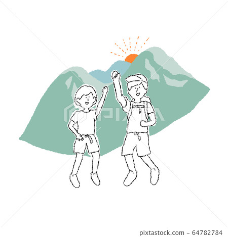 夫妻爬一座山 64782784