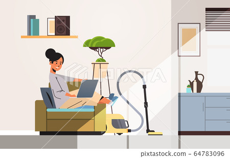 woman freelancer using laptop working at home during coronavirus quarantine self-isolation freelance woman freelancer using laptop working at home during coronavirus quarantine self-isolation freelance 64783096