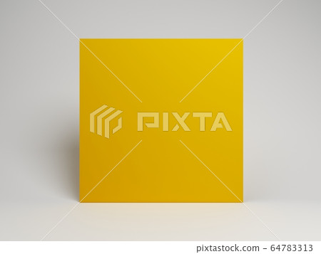 Light Yellow Rendered 3D Render of Abstract Yellow Composition.... - Stock Illustration ...