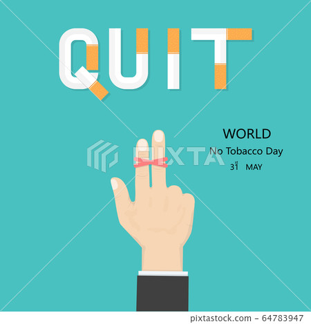 Human hands and cigarette.Quit Tobacco vector logo 64783947