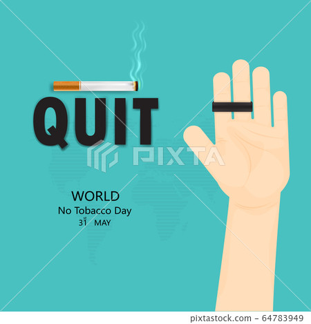 Human hands and cigarette.Quit Tobacco vector logo 64783949