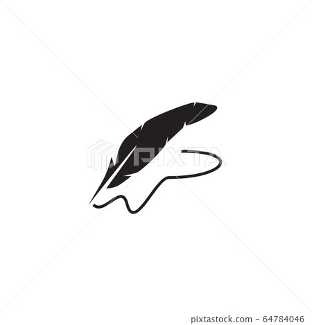 Feather pen icon logo design template Feather pen icon logo design template 64784046