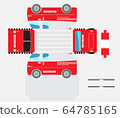 Paper Model of Ambulance Van Car 64785165