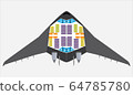 Seat Map of blended wing Passenger Airplane Vector 64785780