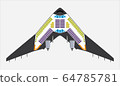 Seat Map of blended wing Passenger Airplane Vector 64785781