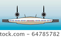 Cross section Seat Map of blended wing Passenger 64785782