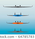 blended wing Passenger Airplane Vector 64785783