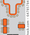 layout map show table in restaurant Vector 64785784
