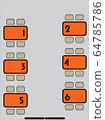 layout map show table in restaurant Vector 64785786