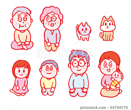 Family, One by one, red_CMP002 Family, One by one, red_CMP002 64789570