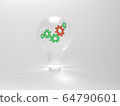 Light bulb with cogwheels symbols 64790601