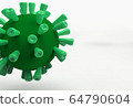 Green virus on white background 64790604