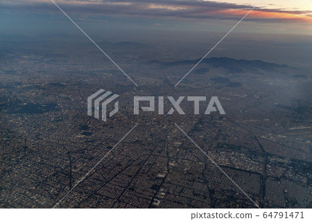 mexico city aerial view at sunrise mexico city aerial view at sunrise 64791471