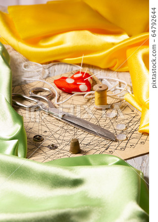 Set of items for cutting and sewing Set of items for cutting and sewing 64792644