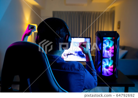 cyber sport gamer playing game cyber sport gamer playing game 64792692