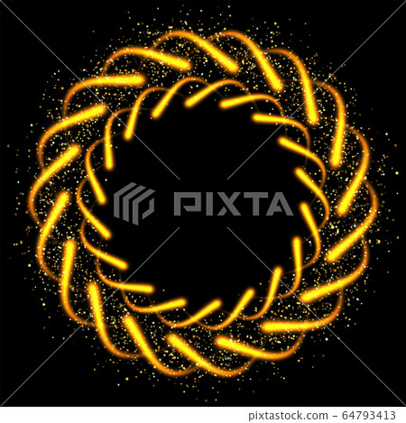 Vector abstract glitter ring fireworks with shiny 64793413