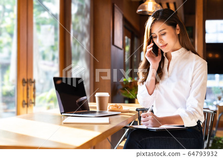 Asian Woman work from home Asian Woman work from home 64793932
