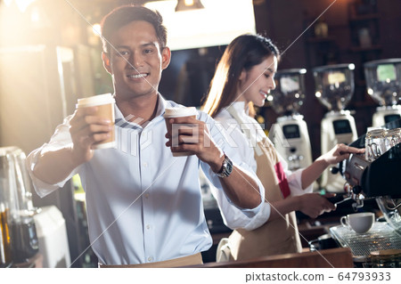Barista serving Barista serving 64793933