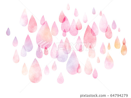 Pink drop background watercolor - Stock Illustration [64794279] - PIXTA