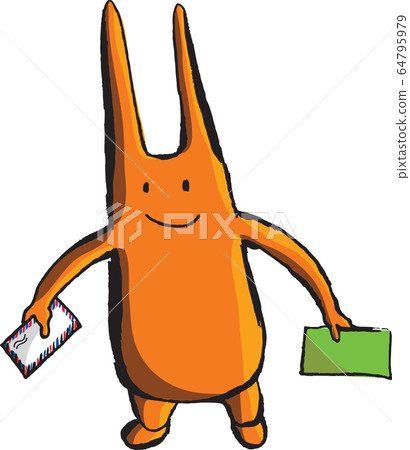 A bizarre orange wight with long ears and envelopes A bizarre orange wight with long ears and envelopes 64795979