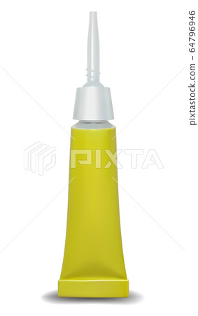 Super glue. 3D realistic metallic container glue . Vector 64796946