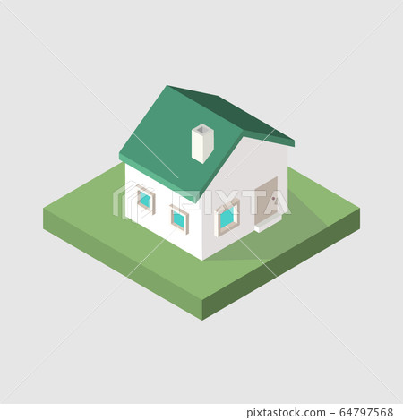 3d block house 3d block house 64797568