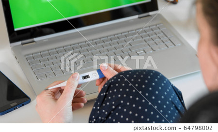 Woman working from home Woman working from home 64798002