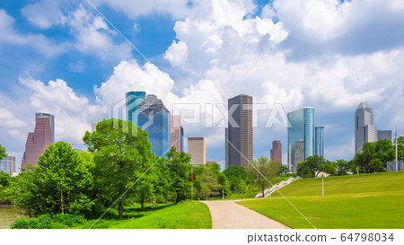 Houston, Texas, USA Park and Skyline Houston, Texas, USA Park and Skyline 64798034