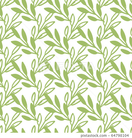 Vector Seamless pattern leaves green color - Stock Illustration ...