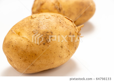 New potato (white background). New potato (white background). 64798133